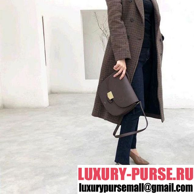 Celine Large Trotteur Bag in Smooth Calfskin Deep Brown 2018 (ALI-8012630 )