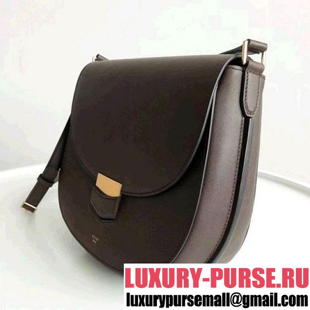 Celine Large Trotteur Bag in Smooth Calfskin Deep Brown 2018 (ALI-8012630 )