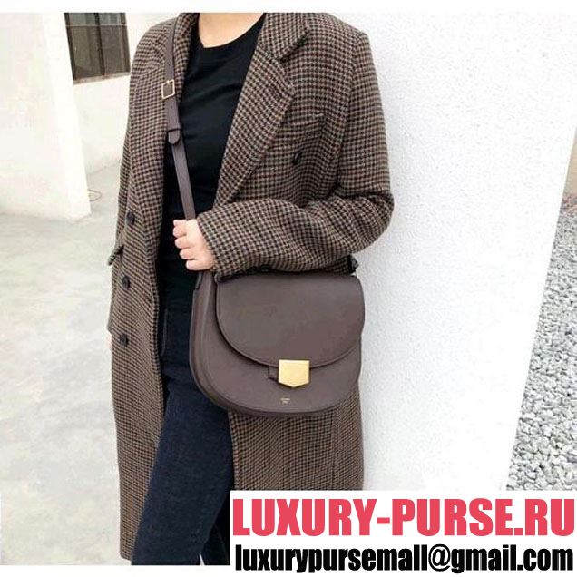 Celine Large Trotteur Bag in Smooth Calfskin Deep Brown 2018 (ALI-8012630 )