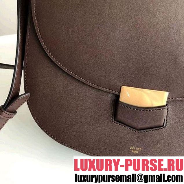 Celine Large Trotteur Bag in Smooth Calfskin Deep Brown 2018 (ALI-8012630 )