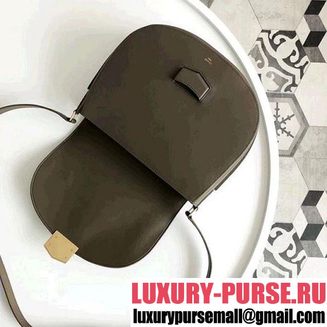 Celine Large Trotteur Bag in Smooth Calfskin Olive 2018 (ALI-8012629 )