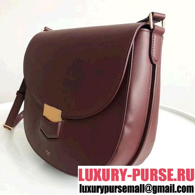 Celine Large Trotteur Bag in Smooth Calfskin Burgundy 2018 (ALI-8012628 )