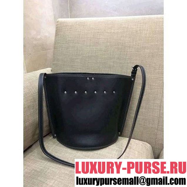 Celine Calfskin Studs Cabas Bag Dark Green (1A021-8012905 )