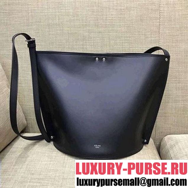 Celine Calfskin Studs Cabas Bag Black (1A021-8012903 )