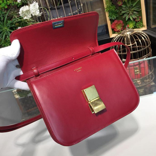 Celine Classic Box Bag Smooth Calfskin Spring Summer 2018 Collection Red