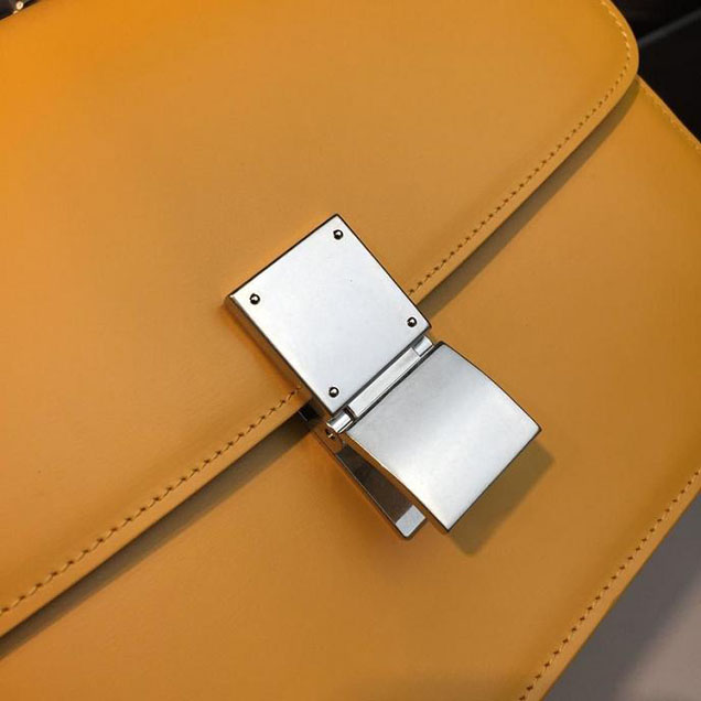 Celine Classic Box Bag Smooth Calfskin Spring Summer 2018 Collection Golden Yellow