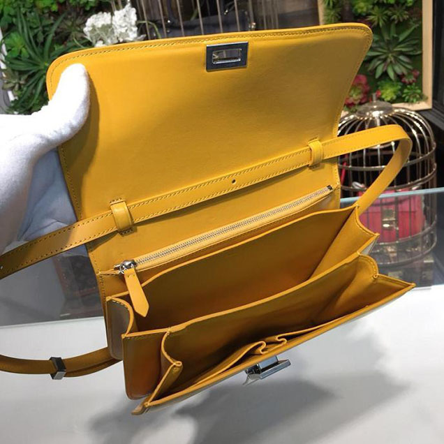 Celine Classic Box Bag Smooth Calfskin Spring Summer 2018 Collection Golden Yellow