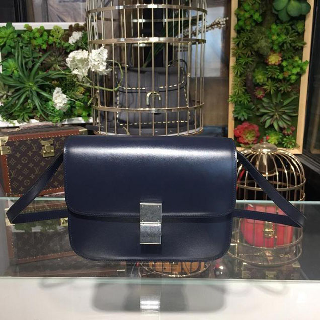 Celine Classic Box Bag Smooth Calfskin Spring Summer 2018 Collection Midnight Blue