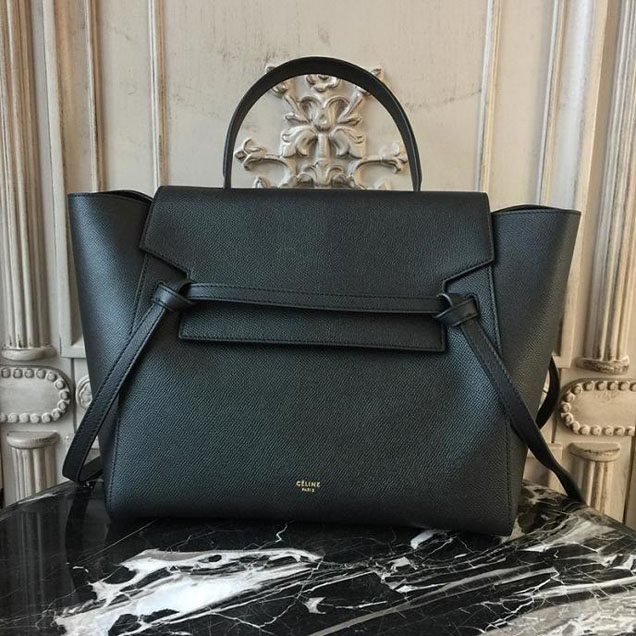 Celine Belt 28cm Bag Grained Calfskin Spring Summer 2018 Collection Black