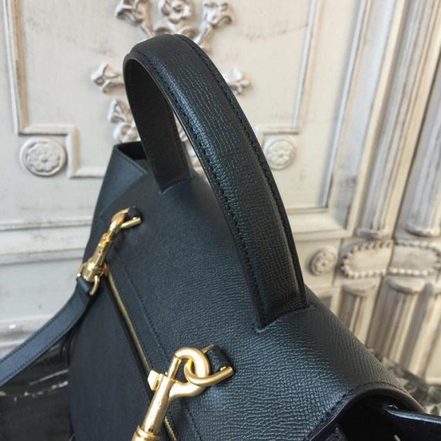 Celine Belt 28cm Bag Grained Calfskin Spring Summer 2018 Collection Black
