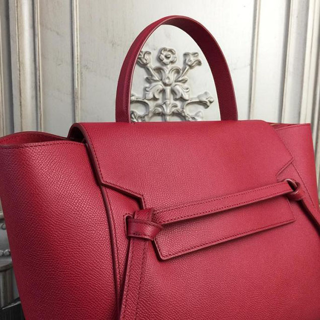 Celine Belt 28cm Bag Grained Calfskin Spring Summer 2018 Collection Red