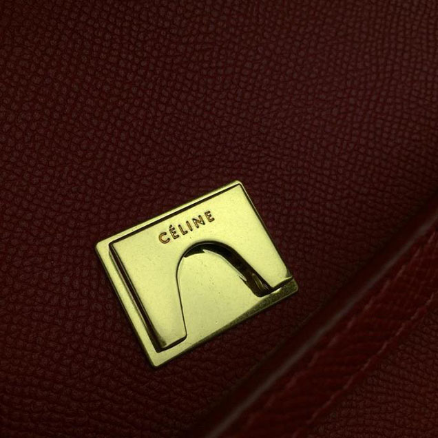 Celine Belt 28cm Bag Grained Calfskin Spring Summer 2018 Collection Red