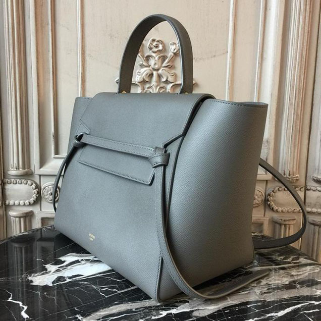 Celine Belt 28cm Bag Grained Calfskin Spring Summer 2018 Collection Grey