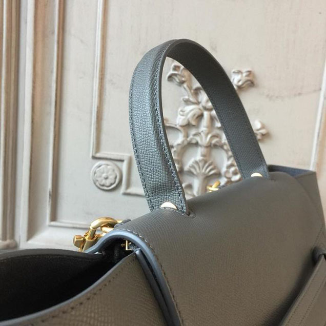 Celine Belt 28cm Bag Grained Calfskin Spring Summer 2018 Collection Grey