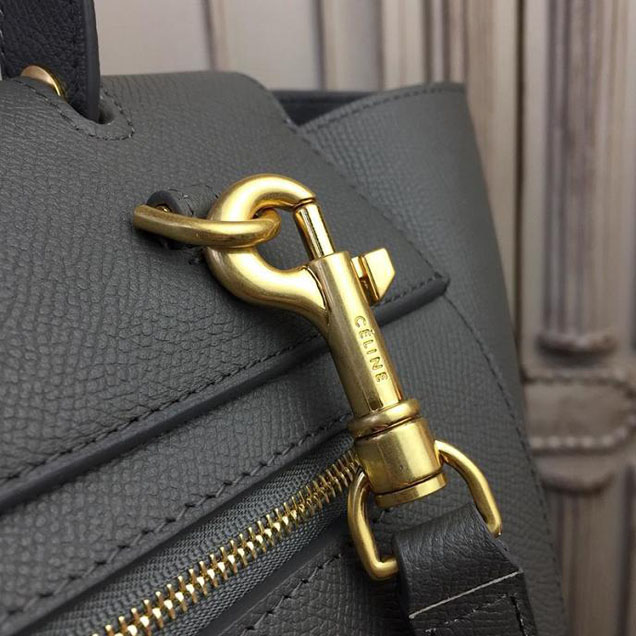 Celine Belt 28cm Bag Grained Calfskin Spring Summer 2018 Collection Grey