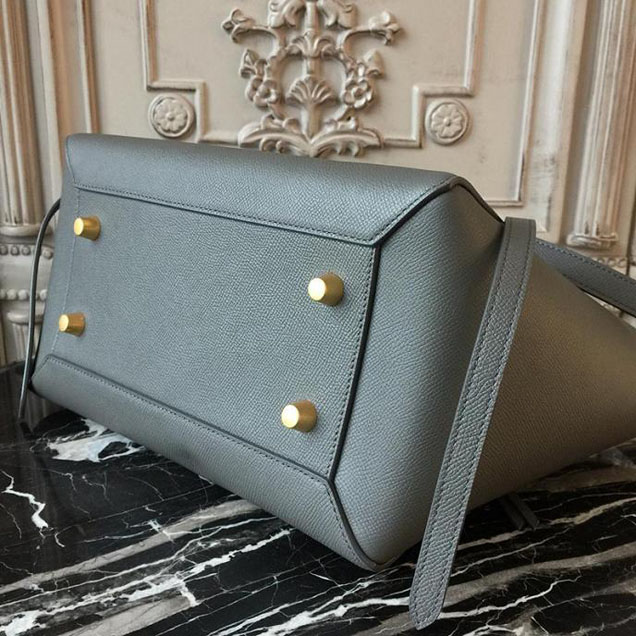 Celine Belt 28cm Bag Grained Calfskin Spring Summer 2018 Collection Grey
