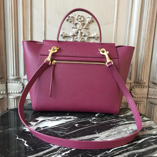 Celine Belt 28cm Bag Grained Calfskin Spring Summer 2018 Collection Burgundy