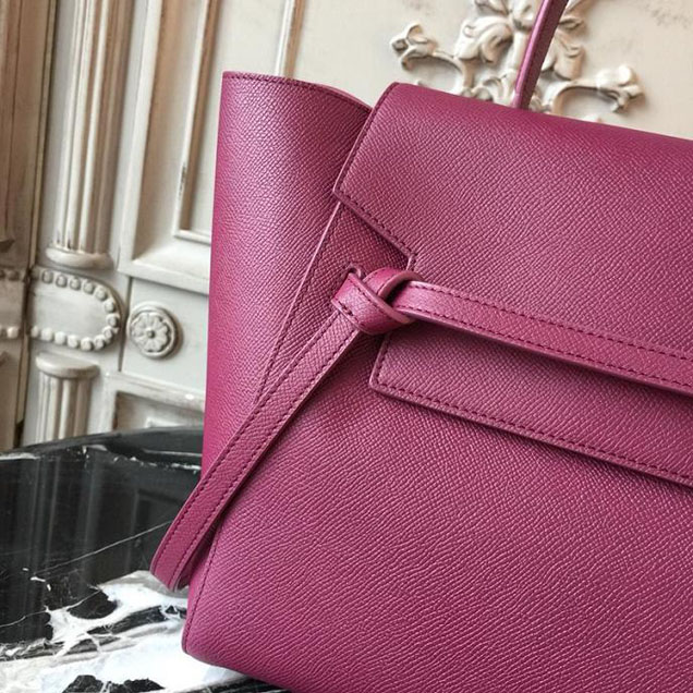 Celine Belt 28cm Bag Grained Calfskin Spring Summer 2018 Collection Burgundy