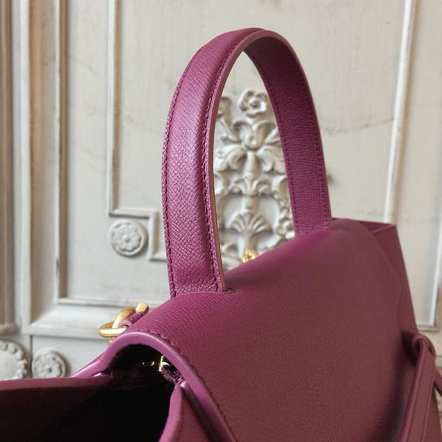 Celine Belt 28cm Bag Grained Calfskin Spring Summer 2018 Collection Burgundy