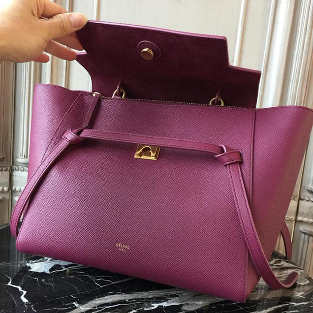 Celine Belt 28cm Bag Grained Calfskin Spring Summer 2018 Collection Burgundy