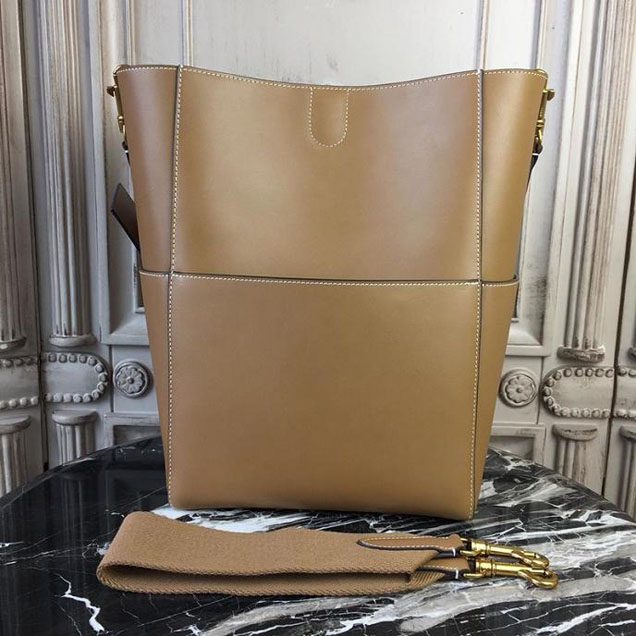 Celine Seau Sangle 24cm Large Bag Soft Grained Calfskin Leather Spring Summer 2018 Collection Tan