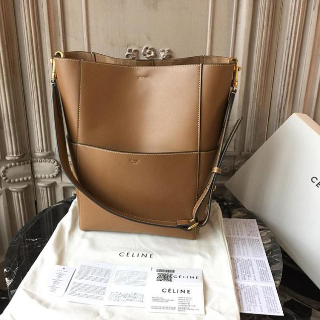 Celine Seau Sangle 24cm Large Bag Soft Grained Calfskin Leather Spring Summer 2018 Collection Tan