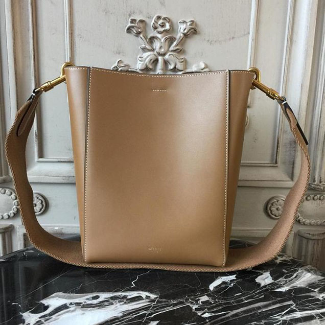 Celine Seau Sangle 20cm Small Bag Soft Grained Calfskin Leather Spring Summer 2018 Collection Tan