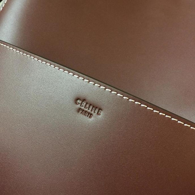Celine Seau Sangle 24cm Large Bag Soft Grained Calfskin Leather Spring Summer 2018 Collection Burgundy