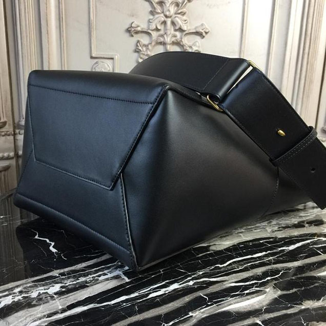 Celine Seau Sangle 24cm Large Bag Soft Grained Calfskin Leather Spring Summer 2018 Collection Black