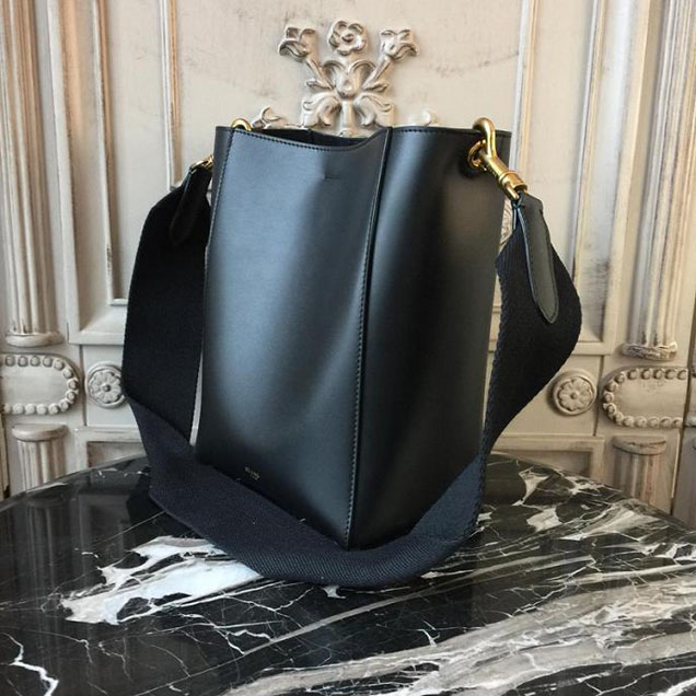 Celine Seau Sangle 20cm Small Bag Soft Grained Calfskin Leather Spring Summer 2018 Collection Black