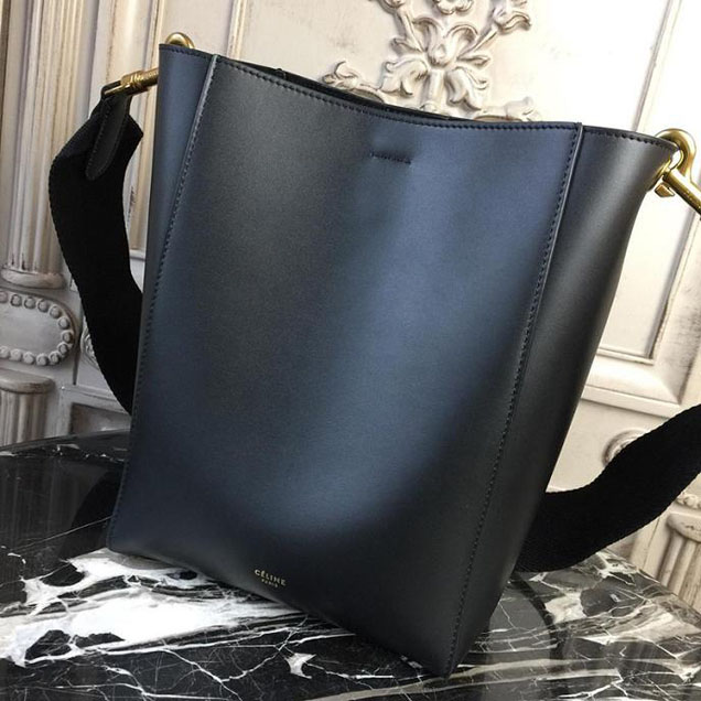 Celine Seau Sangle 20cm Small Bag Soft Grained Calfskin Leather Spring Summer 2018 Collection Black