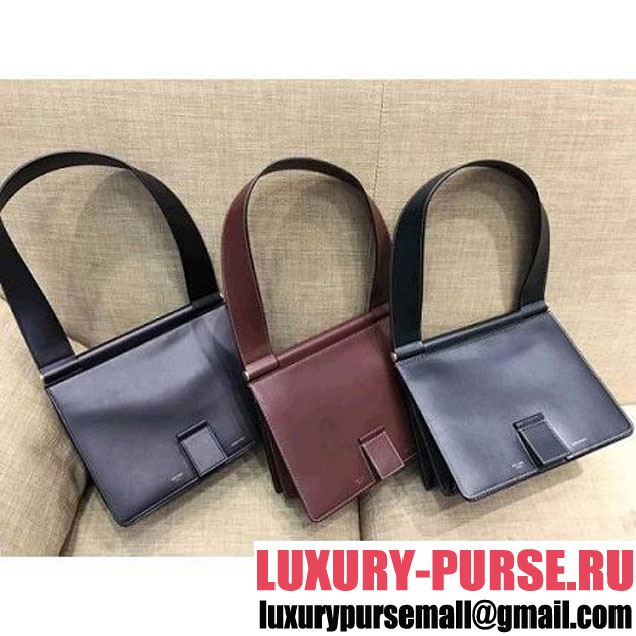 Celine Small Tab Bag in Satinated Natural Calfskin Burgundy 2018 (1A021-8030216 )