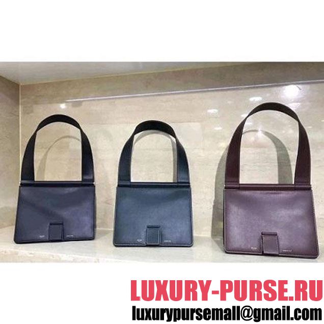 Celine Small Tab Bag in Satinated Natural Calfskin Burgundy 2018 (1A021-8030216 )
