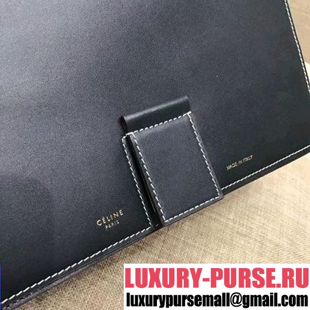 Celine Small Tab Bag in Satinated Natural Calfskin Deep Green 2018 (1A021-8030215 )