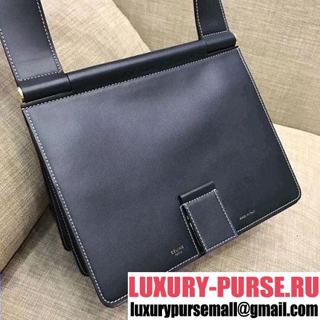 Celine Small Tab Bag in Satinated Natural Calfskin Deep Green 2018 (1A021-8030215 )