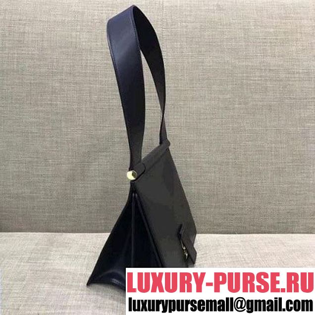 Celine Small Tab Bag in Satinated Natural Calfskin Black 2018 (1A021-8030214 )