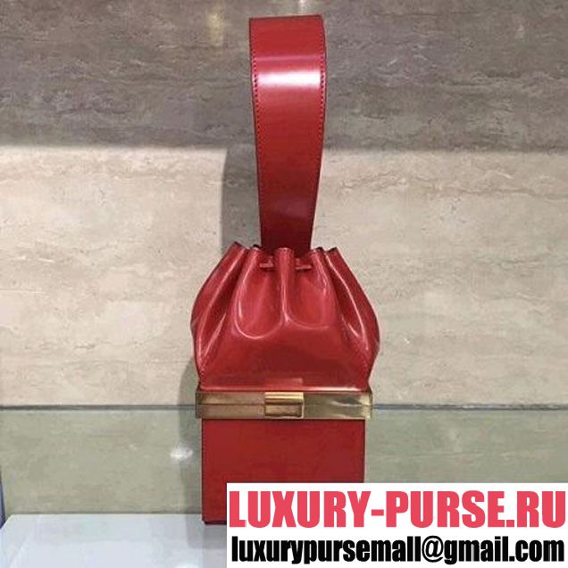 Celine Red Calfskin Box Handle Bag Limited Edtion 2018 (1A021-8030217 )