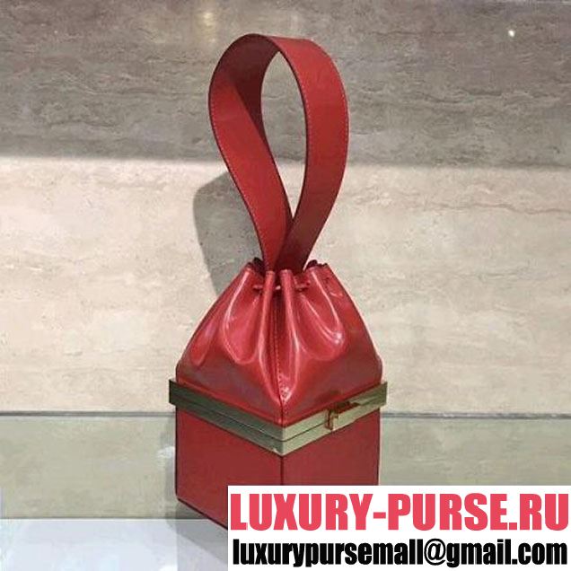 Celine Red Calfskin Box Handle Bag Limited Edtion 2018 (1A021-8030217 )