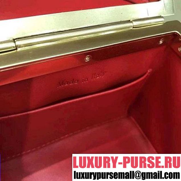Celine Red Calfskin Box Handle Bag Limited Edtion 2018 (1A021-8030217 )