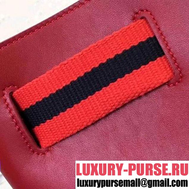 Celine Large Cabas Phantom in Calfskin with Wool Belt Red 2018 (BL-8031503 )
