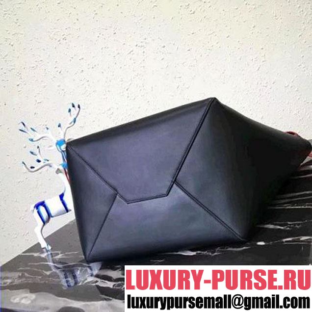 Celine Large Cabas Phantom in Calfskin with Wool Belt Black 2018 (BL-8031501 )