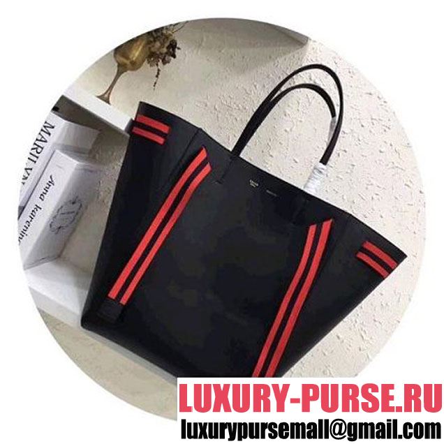 Celine Large Cabas Phantom in Calfskin with Wool Belt Black 2018 (BL-8031501 )