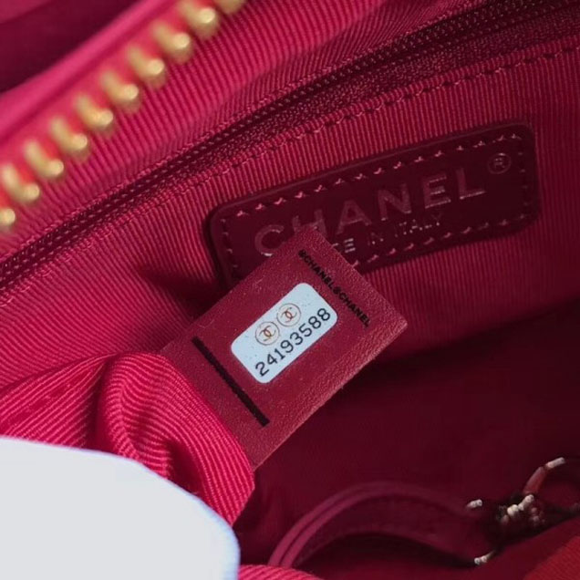 Chanel Chevron Gabrielle Small Hobo Bag A91810 Fuchsia 2018