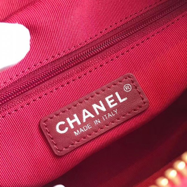 Chanel Chevron Gabrielle Small Hobo Bag A91810 Fuchsia 2018