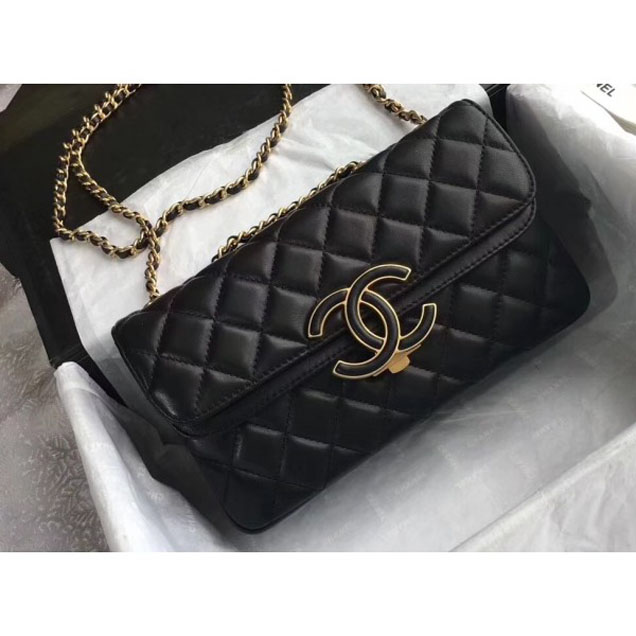 Chanel Lambskin Double Flap Bag A57275 Black 2018