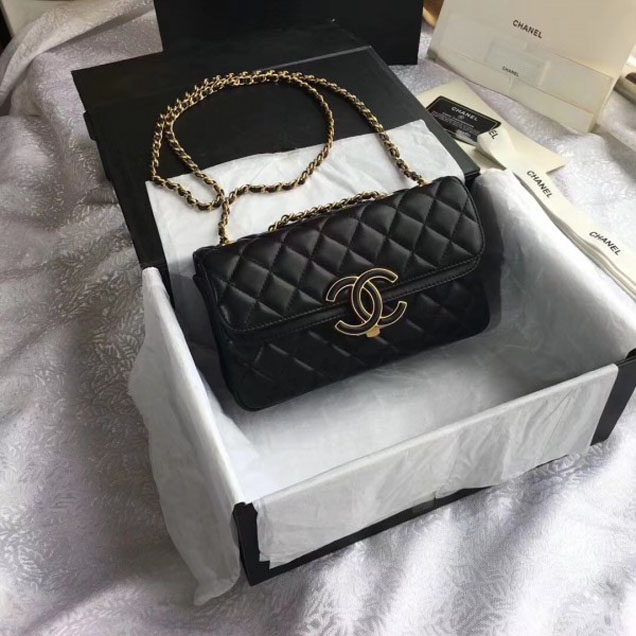 Chanel Lambskin Double Flap Bag A57275 Black 2018