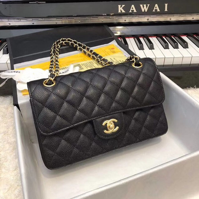 Chanel Small Classic Handbag A01113 black