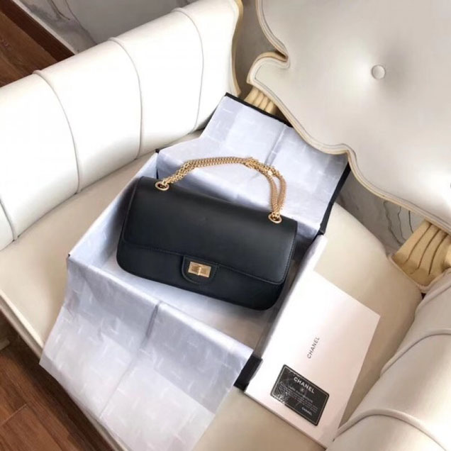 Chanel 2.55 Nude with Medals Reissue Size 225 Bag A37586 Black 2018