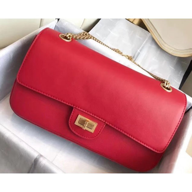 Chanel 2.55 Nude with Medals Reissue Size 225 Bag A37586 Red 2018