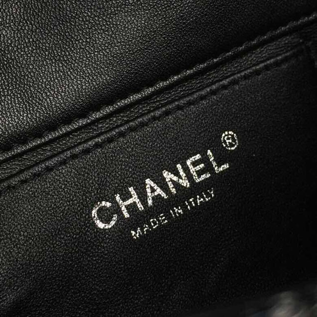 Chanel Sequins Flap Bag 20cm Silver Hardware Lambskin Leather Spring Summer Act 2 2018 Collection Grey